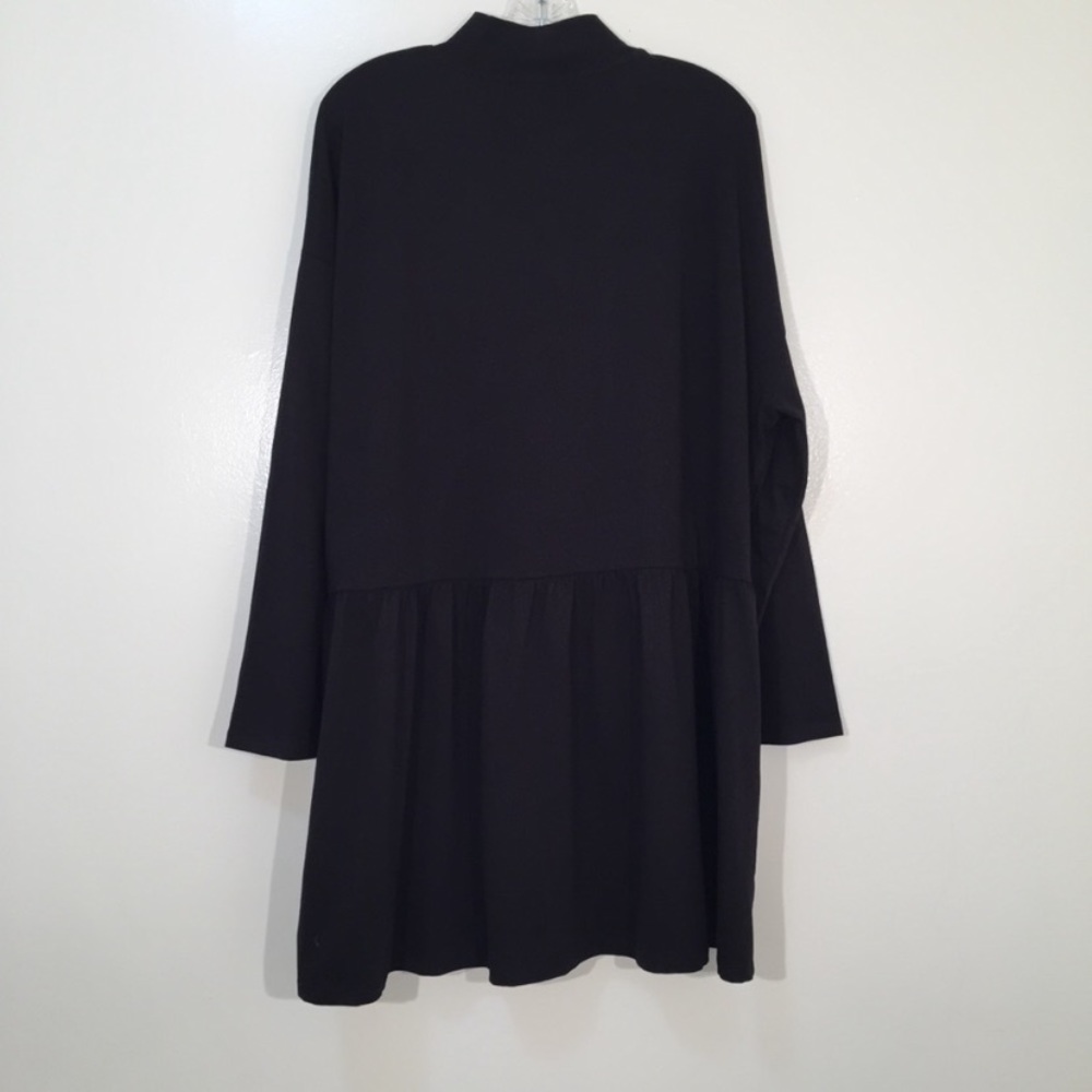 Asos Black mock neck long sleeves oversized dress